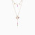 LIN527 - Flower Colored Stones Layered Necklace in 18K Gold - 111406180012-1.jpg