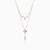 LIN527 - Flower Colored Stones Layered Necklace in 18K Gold - 111406180012-2.jpg
