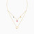LIN718 - Round Colored Stones Layered Necklace in 18K Gold - 111404180299-3.jpg