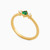 WR132 - Circle Green Stones Gold Plated Ring - 294685054-2.jpg