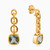 WE65 - Square Green Stones Gold Plated Drop Earrings - 23024150-2.jpg