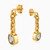 WE65 - Square Green Stones Gold Plated Drop Earrings - 23024150-3.jpg