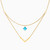 MLN832 - Square Colored Stones Layered Necklace in 18K Gold - 21046110796 - 1.jpg