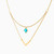 MLN832 - Square Colored Stones Layered Necklace in 18K Gold - 21046110796 - 2.jpg