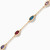 WB33 - Multi-shaped Colored Stones Gold Plated Chain Bracelet - 97359718-2.jpg