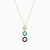 LIN591 - Circle Colored Stones Necklace in 18K Gold - 111405180258-3.jpg