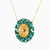 LIN793 - Circle Green Stones Necklace in 18K Gold - 111405150097-2.jpg