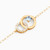 LIB129 - Circle Colored Stones Chain Bracelet in 18K Gold - 111302100013-3.jpg