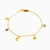 WB66 - Crescent Colored Stones Gold Plated Chain Bracelet - A4211-18DP-1.jpg