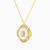 LIN466 - Flower Diamond & Rose Stone Necklace in 18K Gold - 111405100074-2.jpg