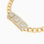 LGB612 - Rectangle Cubic Zirconia Chain Bracelet in 18K Gold - 21010650344-4.jpg