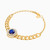 LGB609 - Round Blue Stone Chain Bracelet in 18K Gold - 21010650322-3.jpg