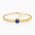 LGB608 - Round Blue Stone Chain Bracelet in 18K Gold - 21010650318-1.jpg