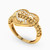 LGS22 - Heart Cubic Zirconia Half Set in 21K Gold (2 Pieces) - 22011020160-5.jpg