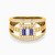 LGR526 - Square Blue Stone Ring in 18K Gold - 61002180141-1.jpg