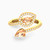 LGR516 - Pear Orange Stone Two headed Ring in 18K Gold - 61002180125-1.jpg