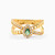 LGR693 - Pear Green Stones Ring in 18K Gold - 61002180072-1.jpg