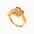 LGS24 - Flower Cubic Zirconia Half Set in 21K Gold (2 Pieces) - 22011110754-5.jpg