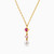 MLN829 - Round Rose Stone Necklace in 18K Gold - 21046110790 - 2.jpg