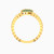 LGR502 - Heart Green Stones Ring in 18K Gold - 61002180083-3.jpg