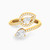 LGR515 - Pear Cubic Zirconia Two headed Ring in 18K Gold - 61002180124-1.jpg