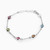 WB57 - Circle Colored Stones Sterling Silver Chain Bracelet - A0961-MHP-2.jpg
