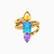 LGR333 - 18K Gold Colored Stones Two-headed Ring - 21002111347-1.jpg