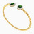 LGB228 - Oval Green Stones Bangle Bracelet in 18K Gold - 21009110193-3.jpg