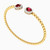 LGB225 - Circle Red Stone Bangle Bracelet in 18K Gold - 21009110184-3.jpg
