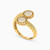 LGR622 - Circle Cubic Zirconia Two headed Ring in 21K Gold - 72002110037-2.jpg