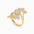 LGR193 - Leaf Cubic Zirconia Ring in 18K Gold - 21002790095-2.jpg