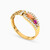 LGS58 - Multishaped Colored Stones Half Set in 21K Gold (2 Pieces) - 22011110746_5.jpg