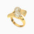 LGS117 - Textured Cubic Zirconia Half Set in 21K Gold (2 Pieces) - 22011110851-5.jpg
