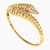 LGS122 - Textured Cubic Zirconia Half Set in 21K Gold (2 Pieces) - 22011110852-4.jpg