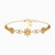 LGB152 - Flower Cubic Zirconia Chain Bracelet in 21K Gold - 22010110442-1.jpg