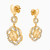 LGE19 - Flower Cubic Zirconia Drop Earrings in 21K Gold - 22003110037-3.jpg