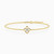 WB320 - Flower Cubic Zirconia Yellow Gold Plated Chain Bracelet - MSB00835-1.jpg