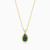 WN277 - Pear Lab Grown Diamonds & Green Stones Gold Plated Necklace - MSP00860-4 (1).jpg