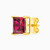 MLE13 - Square Colored Stones Stud Earrings in 18K Gold - 21051110237-3.jpg
