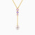 MLN31 - Round Pearls & Colored Stones Chain Necklace in 18K Gold - 21046030137-1.jpg