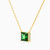 MLN57 - Square Green Stones Necklace in 18K Gold - 21046110729-2.jpg