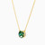 MLN54 - Circle Green Stones Necklace in 18K Gold - 21046030294-2.jpg