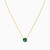 MLN54 - Circle Green Stones Necklace in 18K Gold - 21046030294-3.jpg