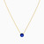MLN56 - Circle Blue Stone Necklace In 18K Gold - 21046030296-3.jpg