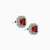 WE8 - Square Red Stone Sterling Silver Stud Earrings - 13006620-2.jpg