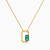 LIN785 - Rectangle Green Stones Necklace in 18K Gold - 111404120329-1.jpg