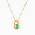 LIN785 - Rectangle Green Stones Necklace in 18K Gold - 111404120329-2.jpg