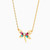 LIN760 - Dragonfly Colored Stones Necklace in 18K Gold - 111404180337-2.jpg