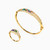 LGS62 - Multishaped Colored Stones Half Set in 21K Gold (2 Pieces) - 22011110751_1.jpg