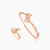 LGS45 - Flower and Leaf Cubic Zirconia Half Set in 21K Gold (2 Pieces) - 22011110657-1.jpg